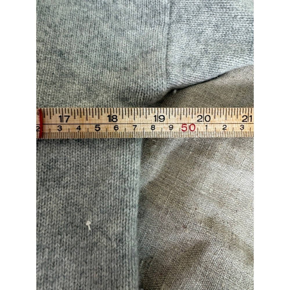 Brochu Walker 100% Cashmere Cardigan Grey Shawl Collar Cropped Open Front M - Picture 8 of 11